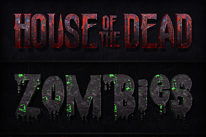 Horror Movie 3D Text For Photoshop