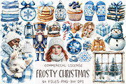 Frosty Christmas Clipart, an Illustration by OK Design (Thumbnail 1 of 5)