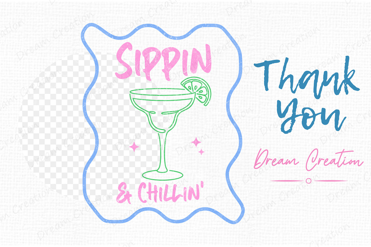 Summer Cocktail PNG Hand Drawn Line, an Illustration by Dream Creation (Photo 7 of 7)
