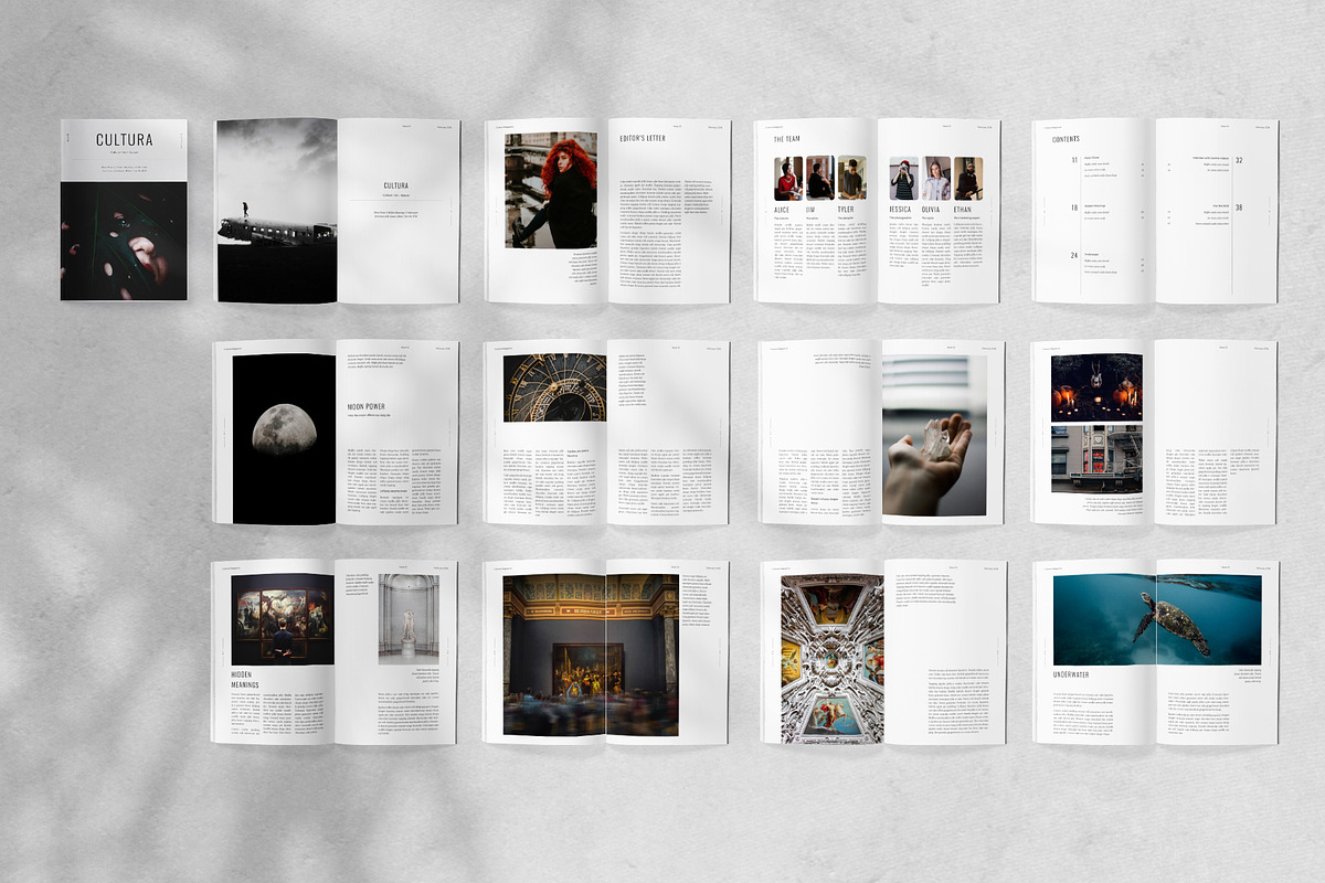 Cultura Magazine Template (InDesign), a Magazine Template by Eternel Design Studio (Photo 12 of 13)