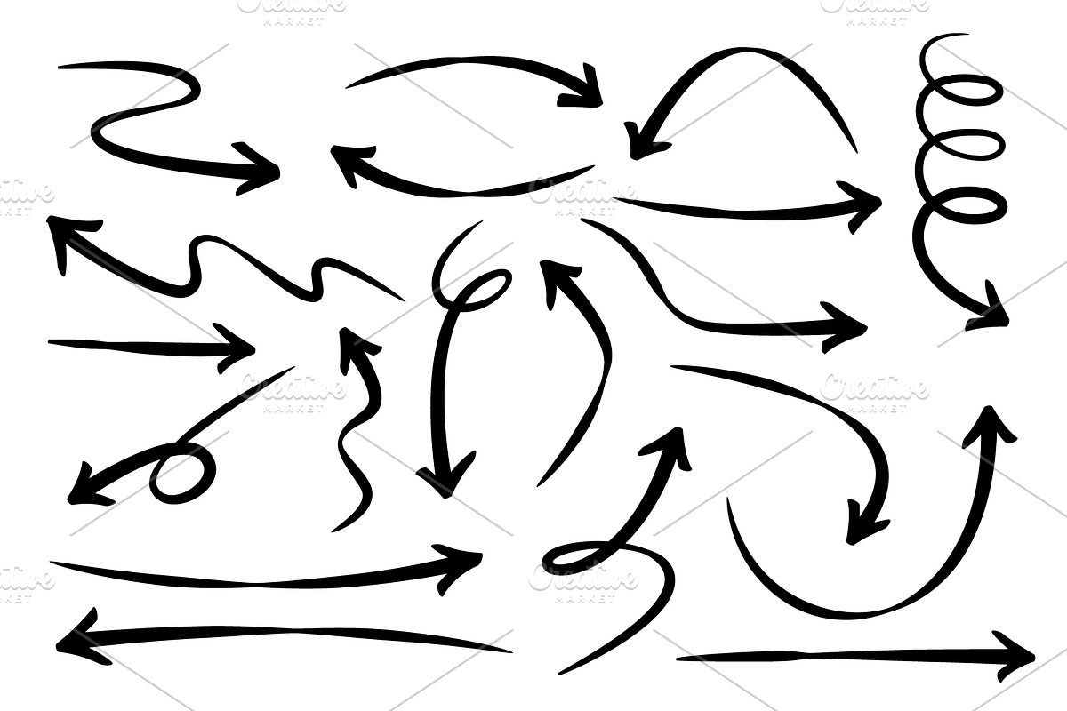 Set of hand drawn arrows, a Decorative Illustration by Yayasya (Photo 2 of 3)