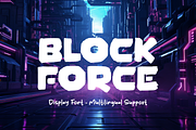 Block Force - Display, a Font by Dumadistyle (Thumbnail 1 of 9)