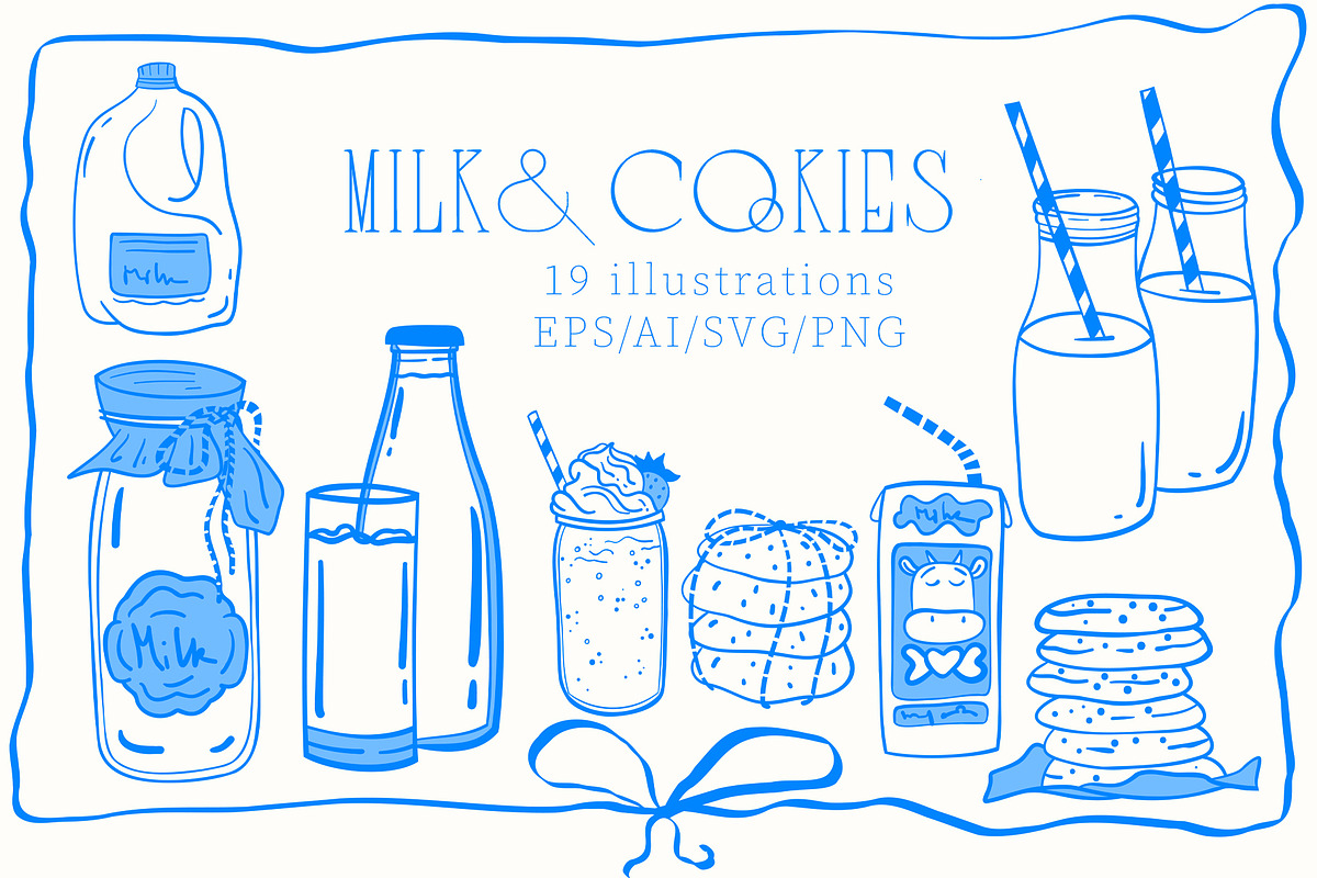 Milk & Cookies lineart, a Food Illustration by Carpet Tapete Pretzel (Photo 1 of 5)