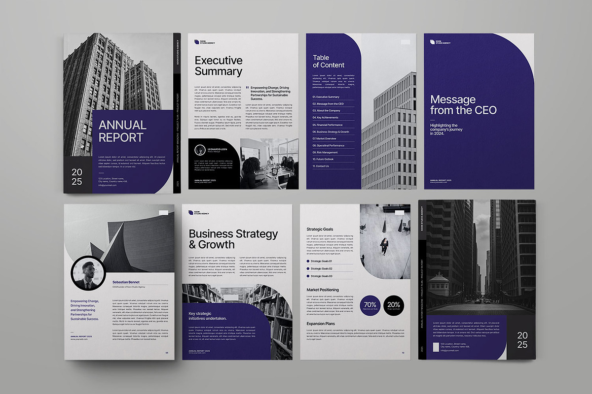 Annual Report Template, a Magazine Template by Portocraft (Photo 6 of 6)