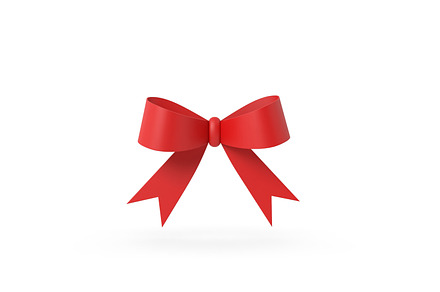 Gift ribbon red simple cartoon
