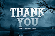 Hitrun – Bouncy Spooky Font, a Serif Font by Drizy (Thumbnail 10 of 10)