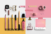 Pens & Washi Tape Desk Elements, a Product Mockup by Custom Scene (Thumbnail 2 of 7)