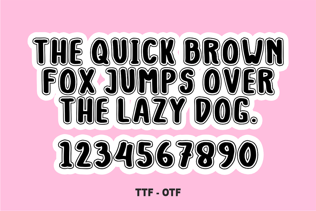 Outline Vintage - Retro Groovy Font, a Sans Serif Font by KiddoGlyphs Studio (Photo 4 of 5)