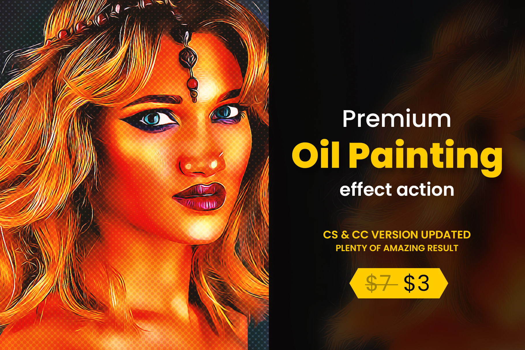 70 SALE! Premium Oil Paint Effect Actions Creative Market