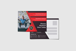 Fitness & GYM Post Card Template