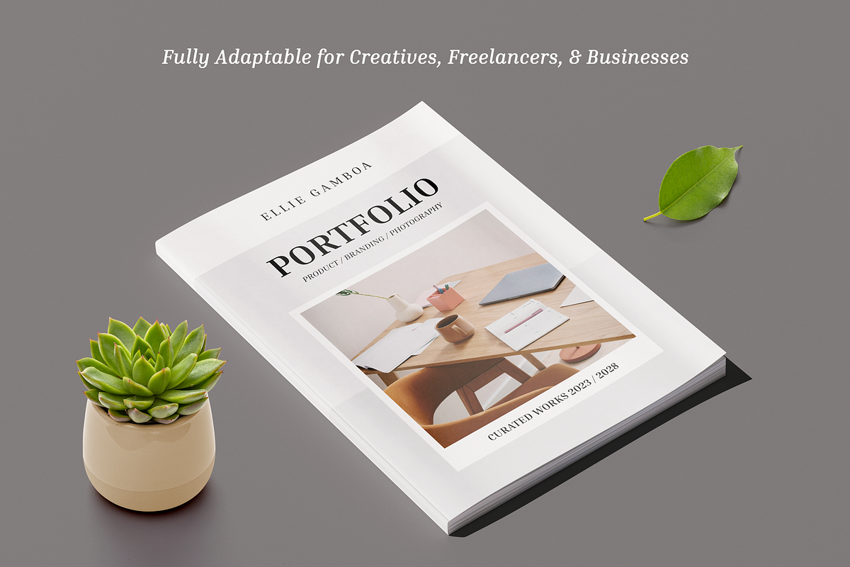 Portfolio Layout | Canva & InDesign, a Brochure Template by Leaflove (Photo 3 of 9)