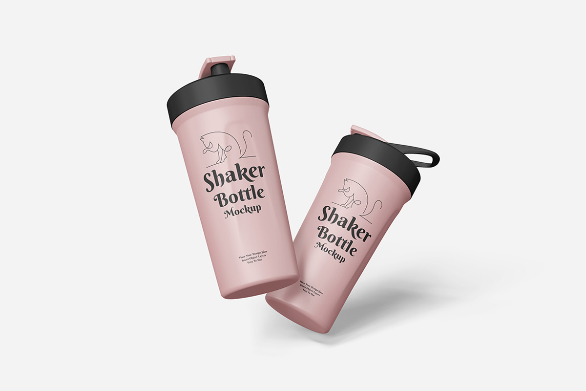 Shaker Bottle Mockup PSD, a Cups & Container Mockup by Indah (Photo 2 of 6)