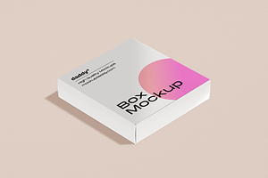 Thin Square Box Mockup