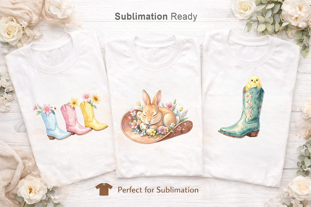 Western Easter Sublimation PNGs, an Illustration by Artnoy (Photo 5 of 8)