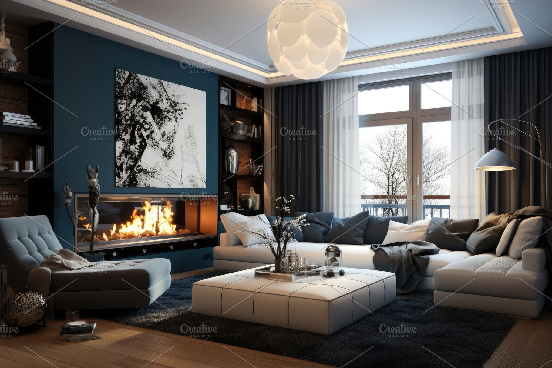 A warm and inviting living room with, a Photo by Iftikhar Alam