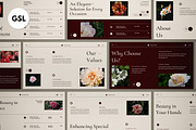 Red Flower Service Google Slide, a Presentation Template by graphicook (Thumbnail 1 of 4)