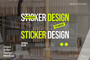 Glass Sticker Mockup, an Advertising Mockup by Unerispace (Thumbnail 1 of 2)