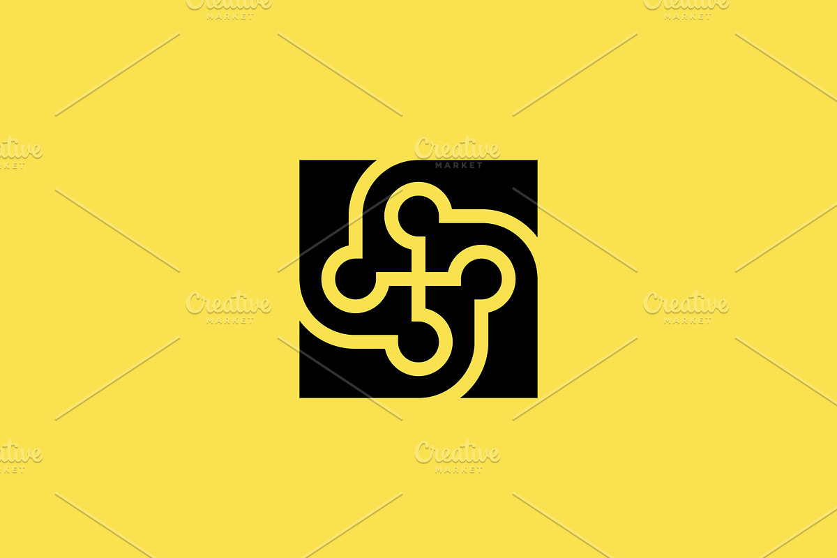 modern square community people logo, a Branding & Logo Template by Rasagama Studio