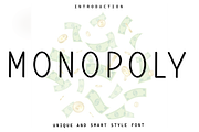 Monopoly, a Sans Serif Font by FreshTypeINK (Thumbnail 1 of 8)