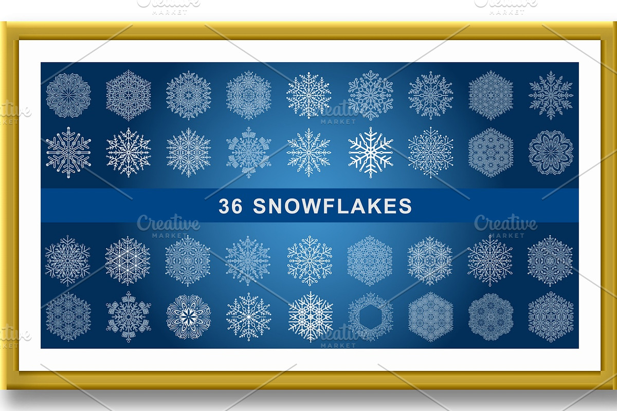 Set of Round Snowflakes With Winter, a Texture Illustration by FineArtStudio (Photo 3 of 3)