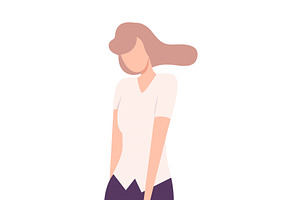 Shocked or Surprised Girl, Female, a Person Illustration by TopVectors