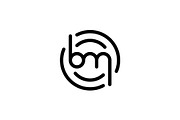 Modern BM Circle Monogram Logo, a Branding & Logo Template by Luxury Logos (Thumbnail 3 of 4)