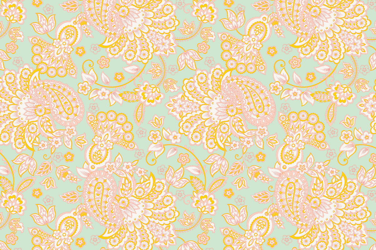 Damask paisley seamless patterns, a Pattern Graphic by antalogiya (Photo 3 of 5)