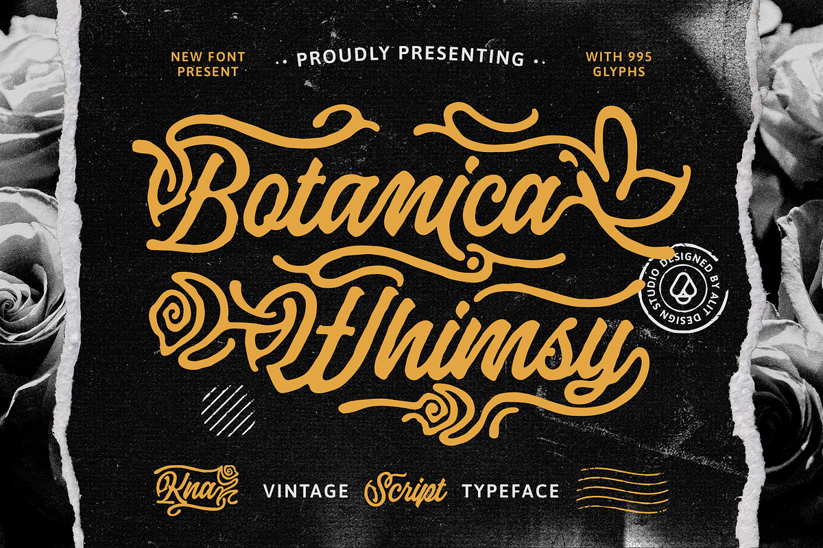 Botanica Whimsy Typeface, a Script Font by alit design (Photo 1 of 20)