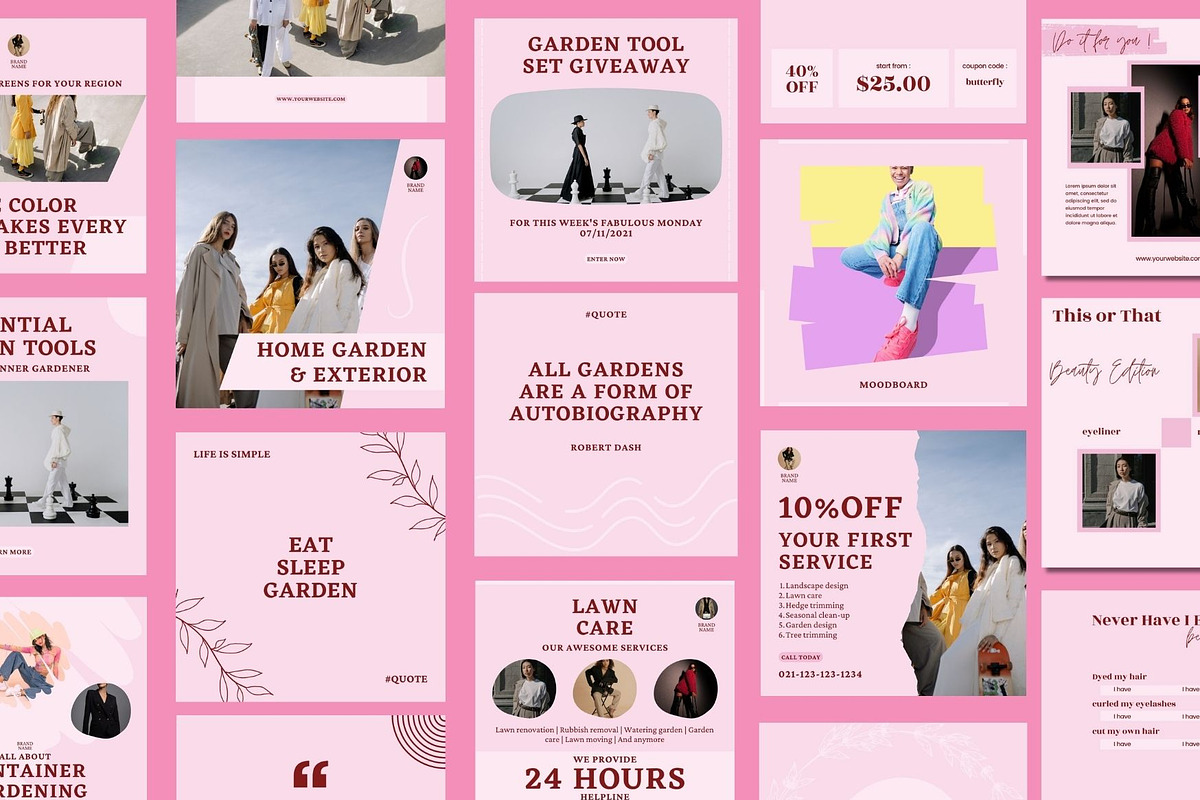 Flymingo Social Media Post Template, a Social Media Template by BoontenStudio (Photo 3 of 7)