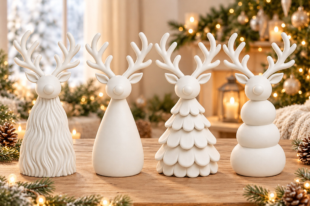 Christmas Reindeer Decor 3D STL, a Scene 3D Model by Layerology (Photo 3 of 4)