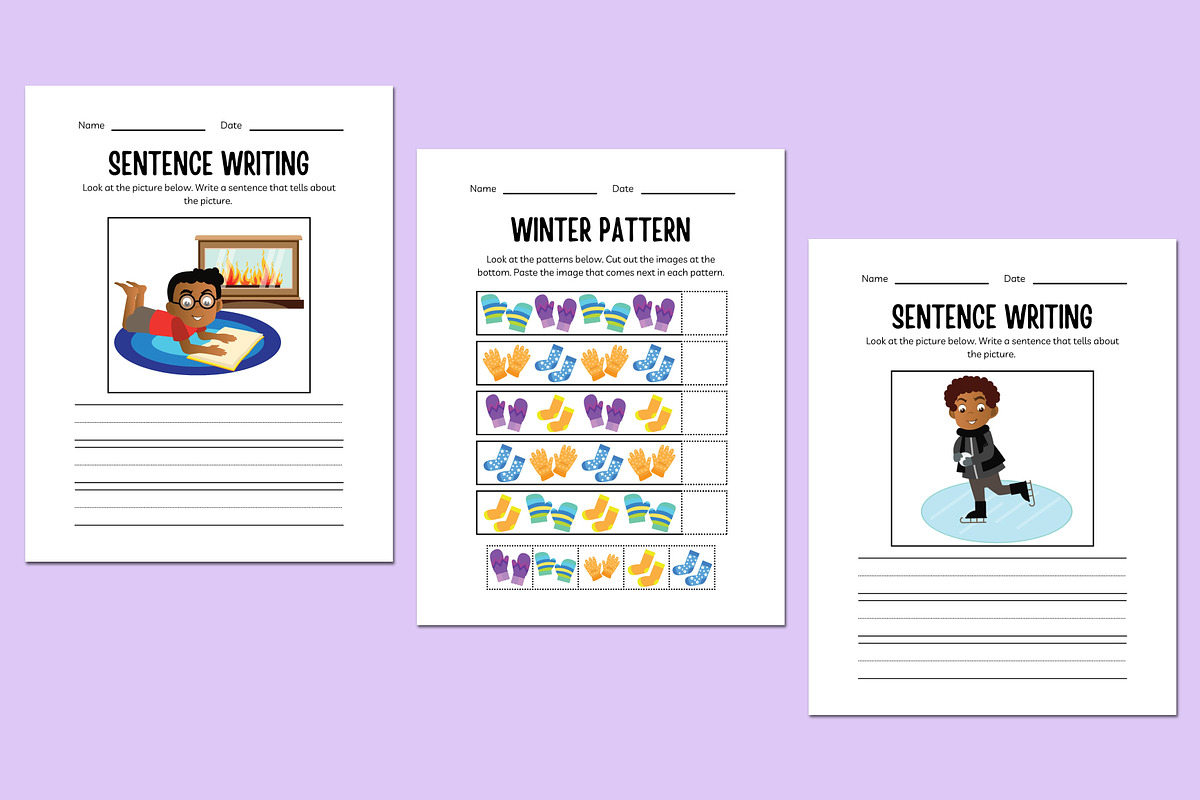 KINDERGARTEN SPRING &WINTER WORKBOOk, a Stationery Template by Shumaya (Photo 4 of 5)