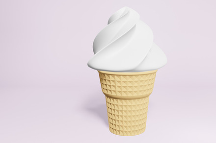vanilla ice cream cone