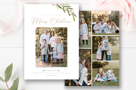 Elegant Christmas Card Template, a Card Template by By Stephanie Design
