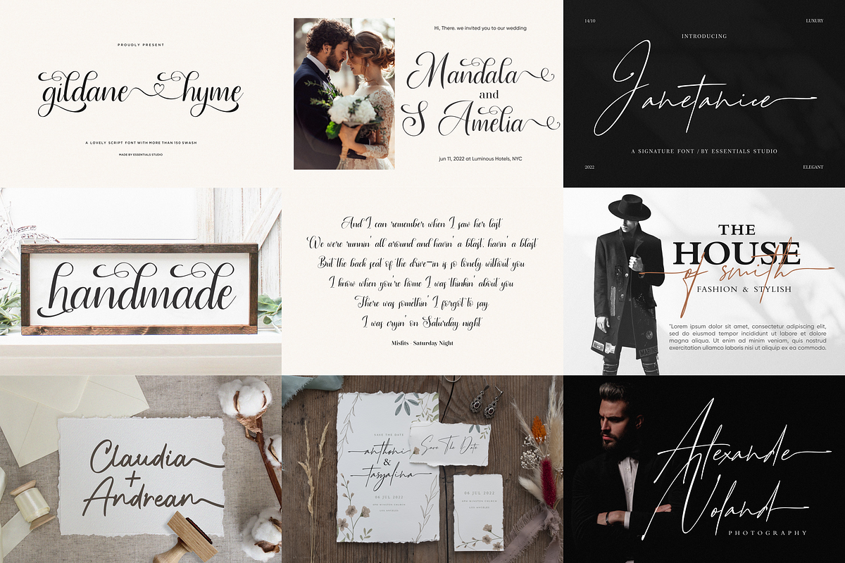 Best Wedding Calligraphy Font Bundle, a Handwritten Font by Essentials Studio (Photo 8 of 10)