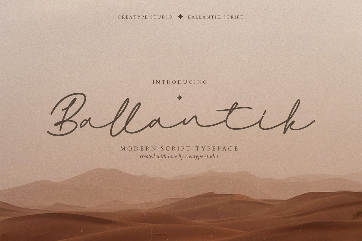 Ballantik Modern Monoline Script, a Script Font by Creatype Studio (Photo 1 of 9)