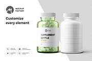Supplement Bottle Mockup, a Packaging Mockup by Mockup Factory (Thumbnail 2 of 3)