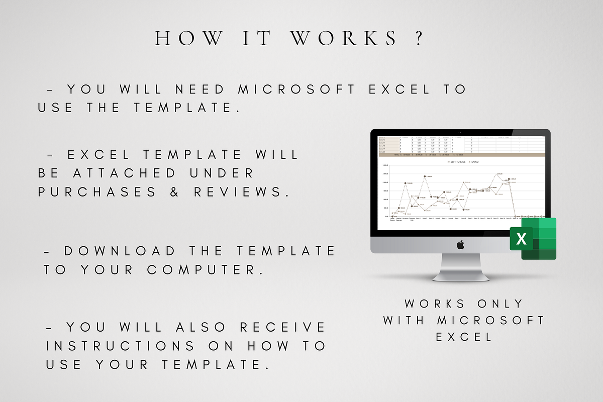 Digital Sinking Funds Excel Template, a Templates & Theme by BRANDcontent (Photo 4 of 6)