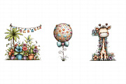 Watercolor Birthday Tropics Clipart, an Illustration by Daily.Designs (Thumbnail 5 of 8)