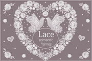 Wedding lace birds, heart shapes., a Pattern Graphic by Ajuga (Thumbnail 1 of 5)