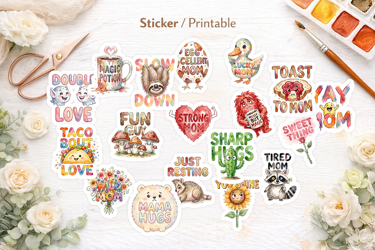 Funny Ugly Cute Mom Sublimation PNG, an Illustration by Artnoy (Photo 7 of 8)