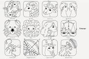 ZODIAC funny hand drawn collection, an Object Illustration by Lena Nikolaeva (Thumbnail 3 of 9)