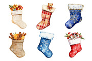 Christmas Stocking Clipart, an Illustration by Daily.Designs (Thumbnail 3 of 5)
