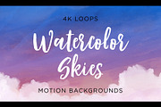 Watercolor Sky Video Backgrounds, a Background Graphic by Enchanted Studios (Thumbnail 1 of 4)