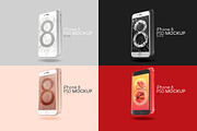 Multiple Colors iPhone 8 PSD Mockups, an iPhone Mockup by Sinlatown (Thumbnail 2 of 11)