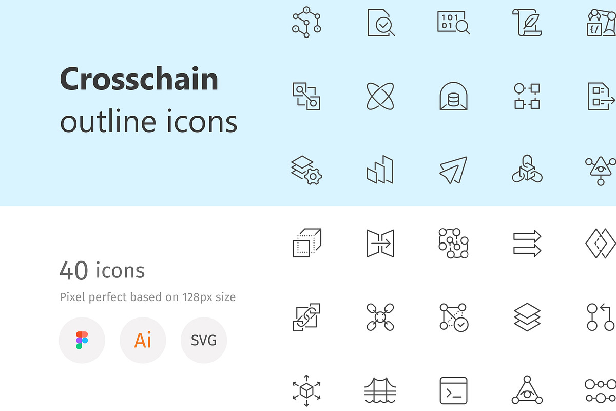 Crosschain outline icons, an Outline Icon by LAFS (Photo 1 of 3)