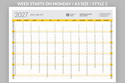 Year Planner 2027 (YP025-27), a Stationery Template by mikhailmorosin (Thumbnail 3 of 5)