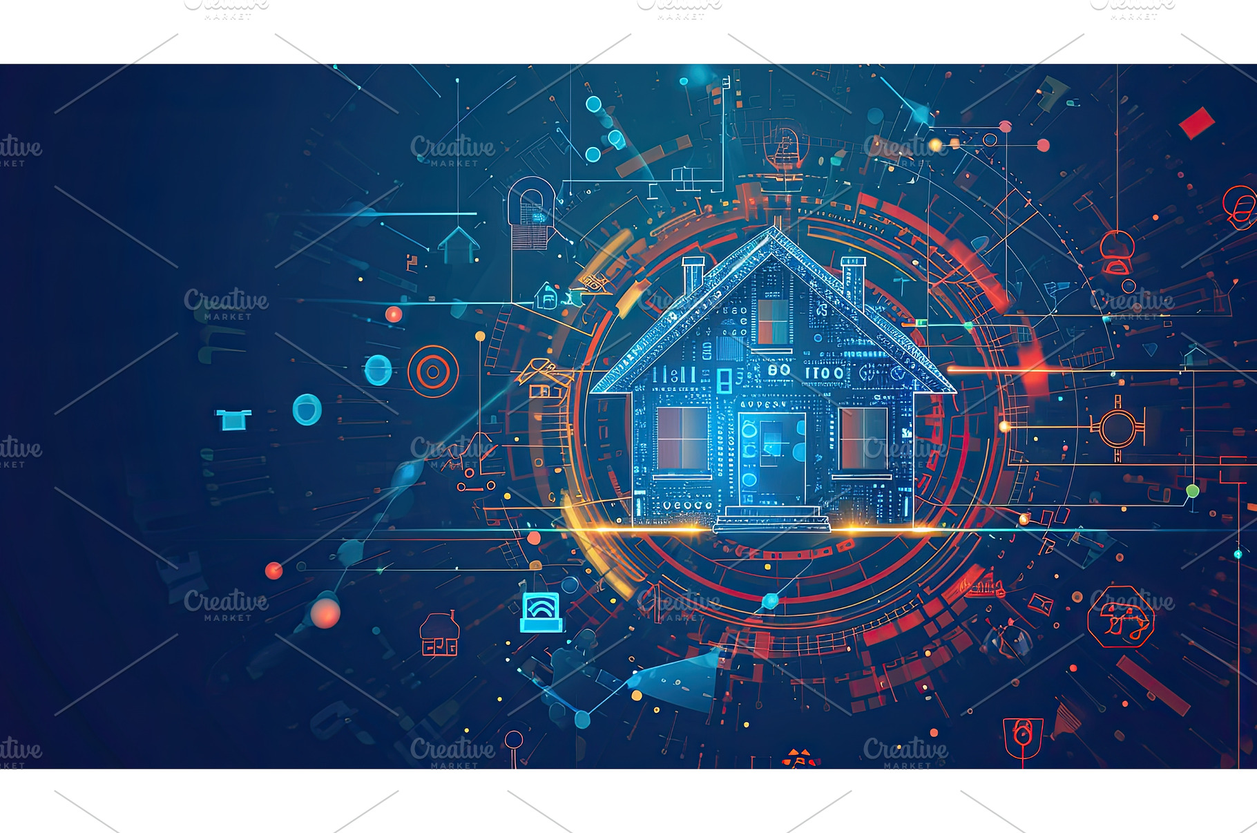 Smart home technology concept, house, a Technology Photo by Neirfy