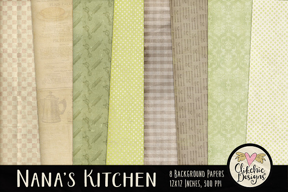 Nana's Kitchen Digital Paper Pack preview 7