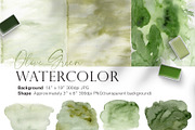 Watercolor Olive Green Flower, an Illustration by Beigetime (Thumbnail 5 of 10)