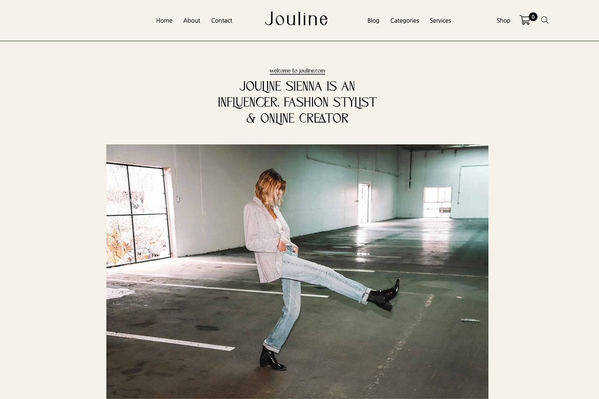 Fashion Blog WordPress Theme Jouline, a WordPress Template by KOBA themes (Photo 1 of 6)